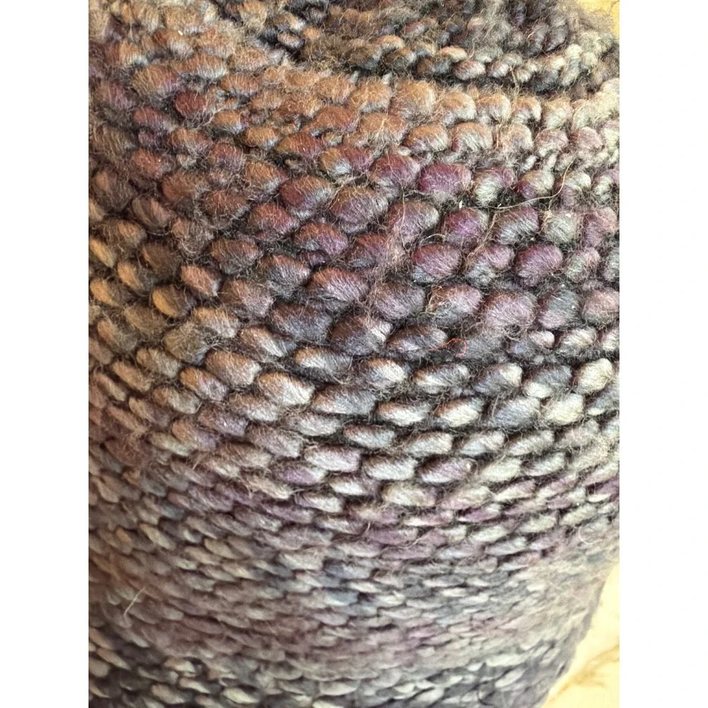C&C California Cloche Hat Purple Woven Chunky Knit Vintage Style Winter Cap